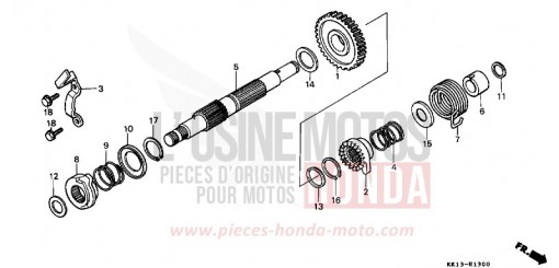 ALBERO AVVIAMENTO A PEDALE XR250RE di 1984